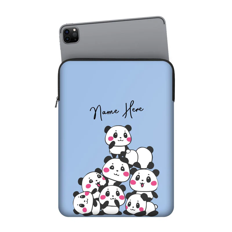 Panda Custom Name Ipad Sleeve