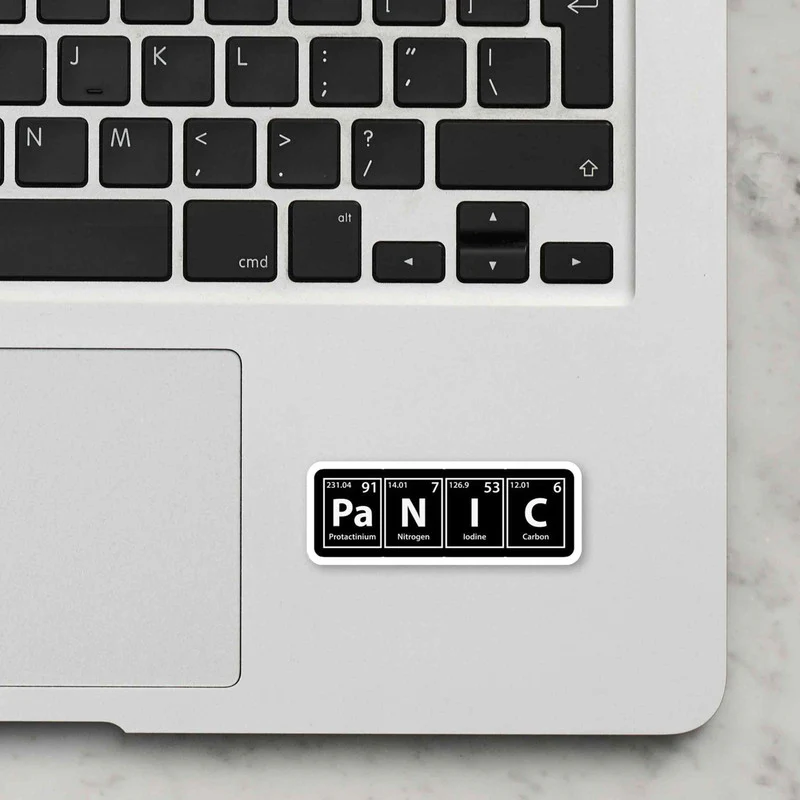 OO Panic Laptop Sticker