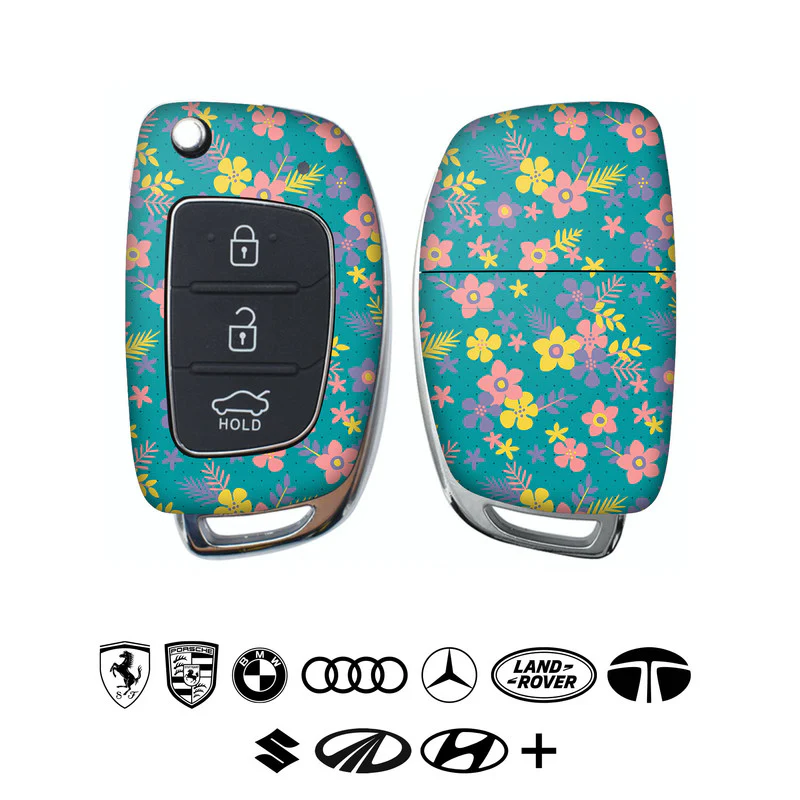 Pastel Floral Car Key Skins