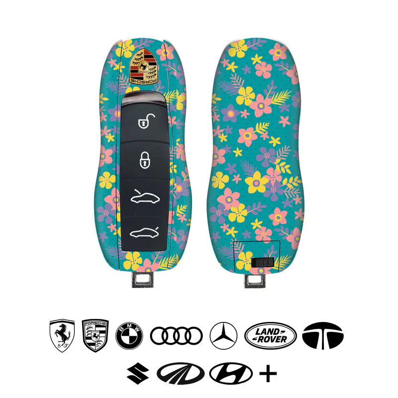 Pastel Floral Car Key Skins - Image 3