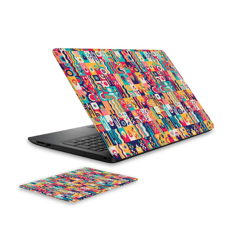 Patterns & Drops Laptop Skin and Mouse Pad Combo