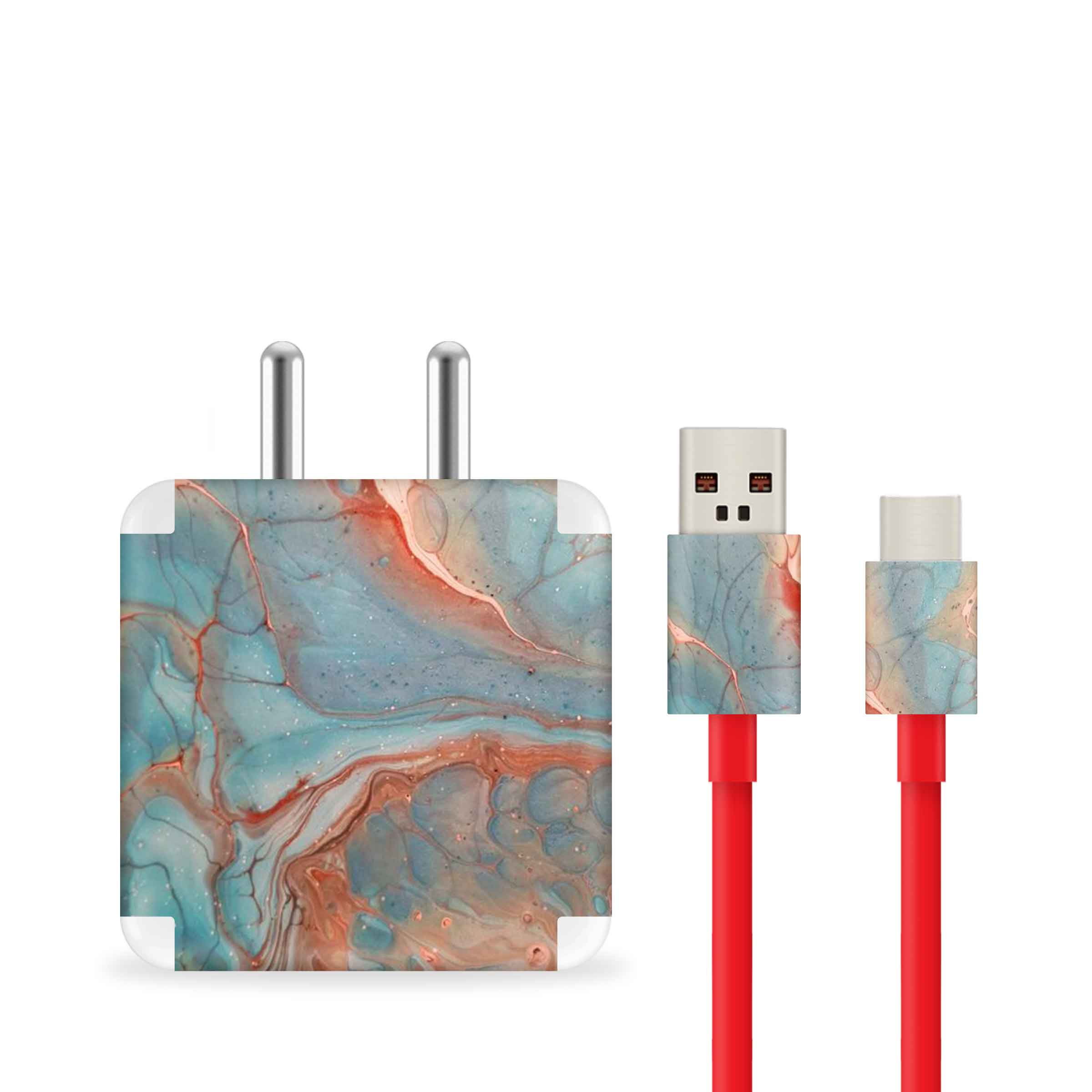 Peach Marble Charger Skin - Image 2