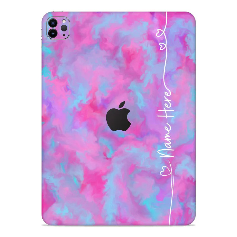 Pink Paint Custom Name Ipad Skin