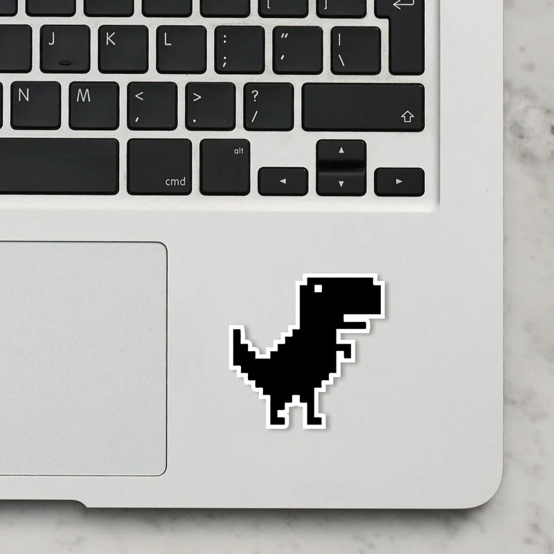 Pixel Dino Laptop Sticker - Image 2