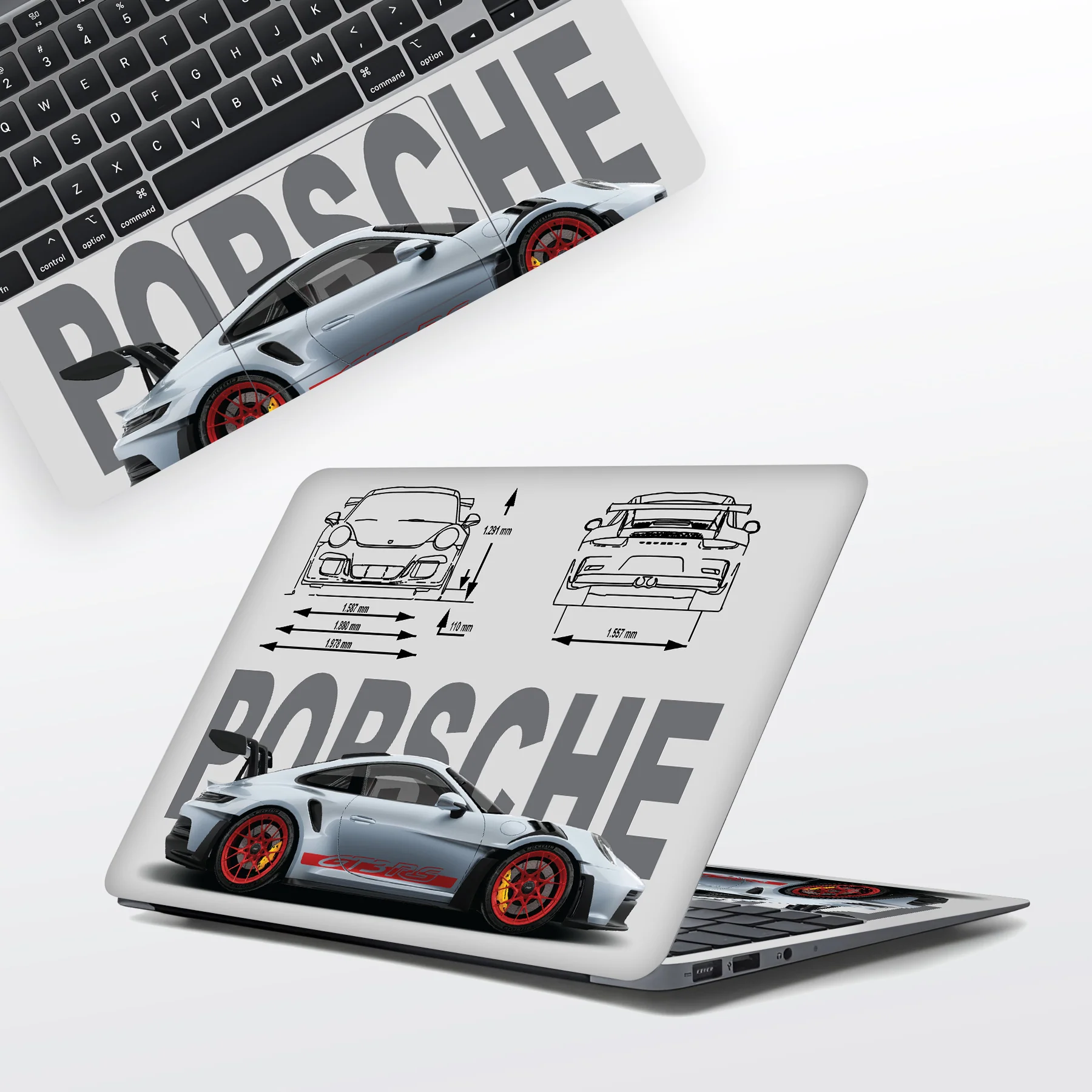 Porchse Blueprint Laptop Skin