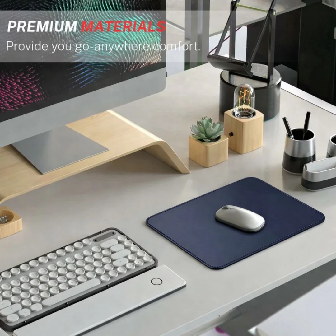 Premium Vegan Leather Mouse Pad (25x21 cm) - Image 2