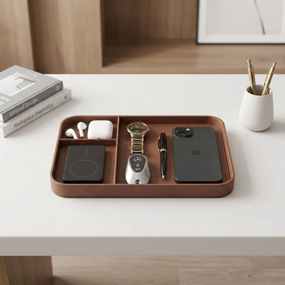 Premium Vegan Leather Valet Tray (30x20.5 cm)