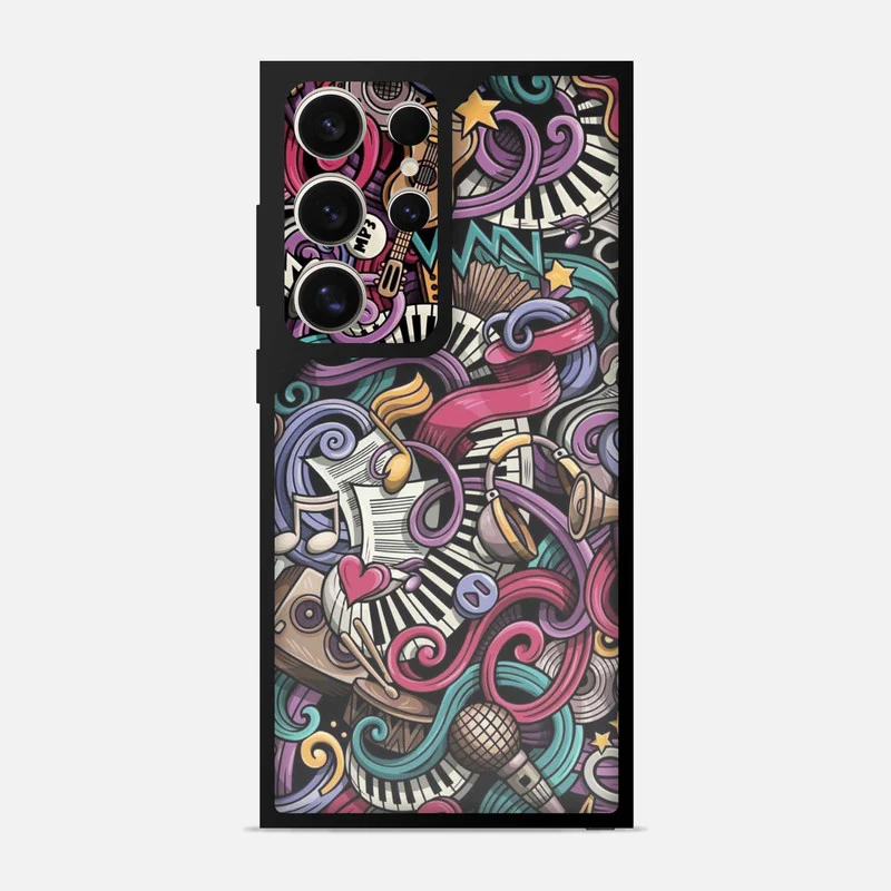 Music Abstract Bumper Mobile Cover - Image 2