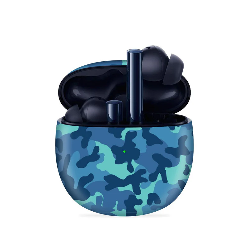 Grove Blue Camo Skin For Realme Buds Air 2