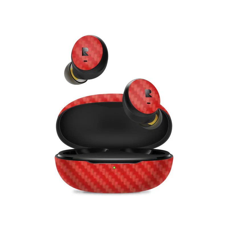 Red Carbon Skin for Realme Buds TWS