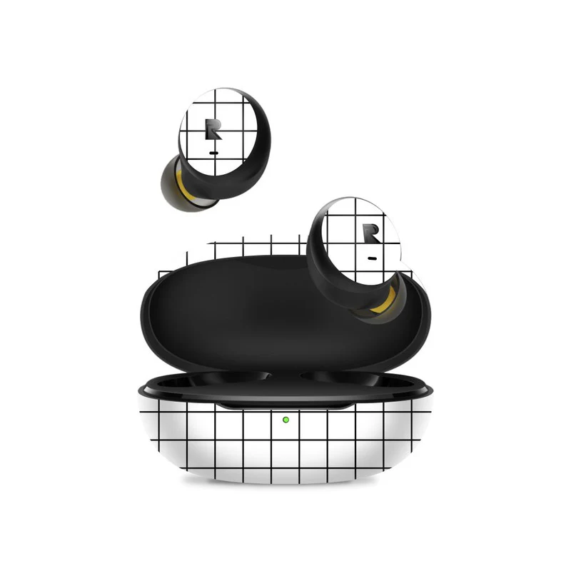 Squares White Skin for Realme Buds TWS