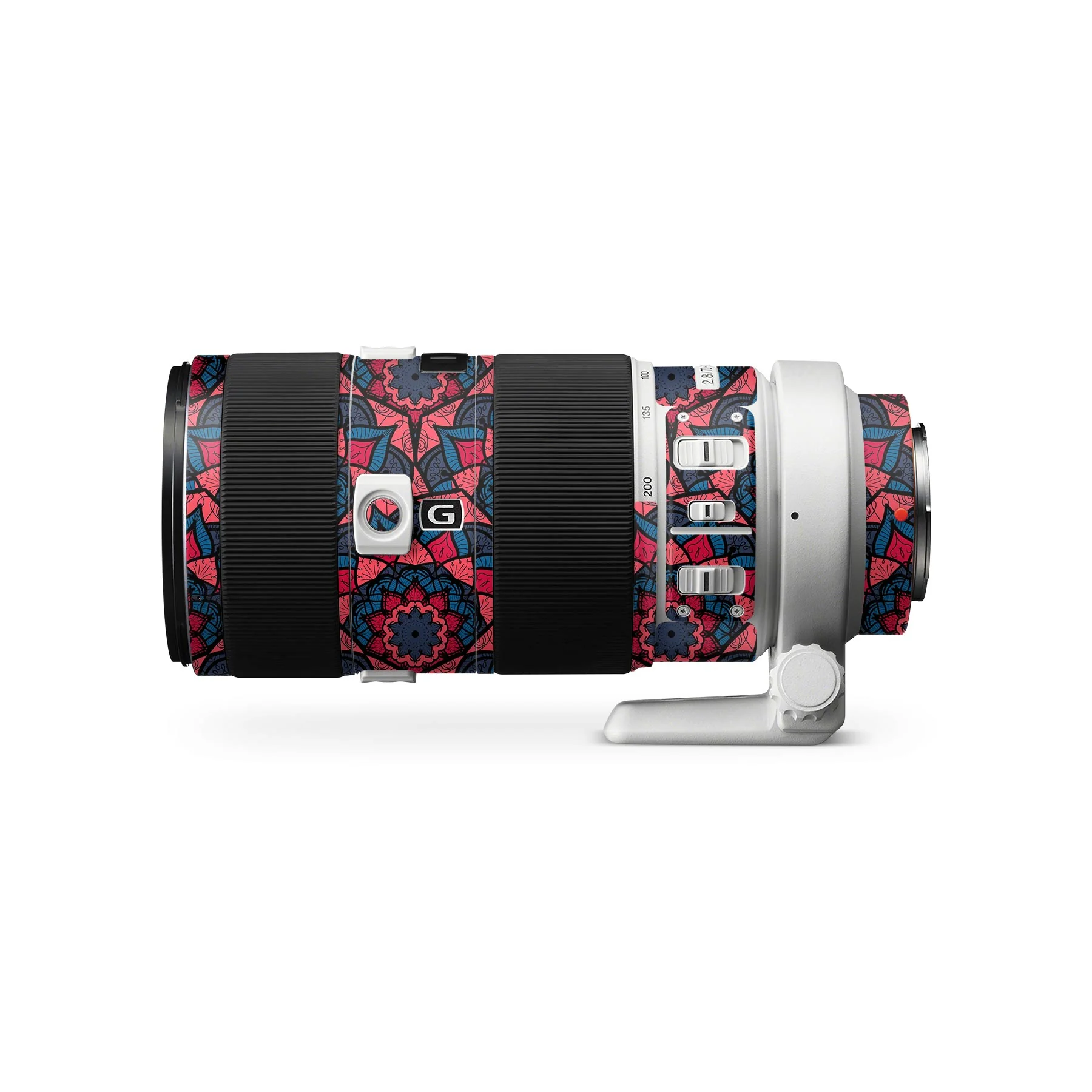 Red Floral Mandala Lens Skins