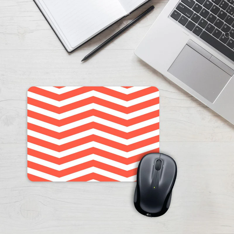 Wave Red Mouse Pad - Image 2