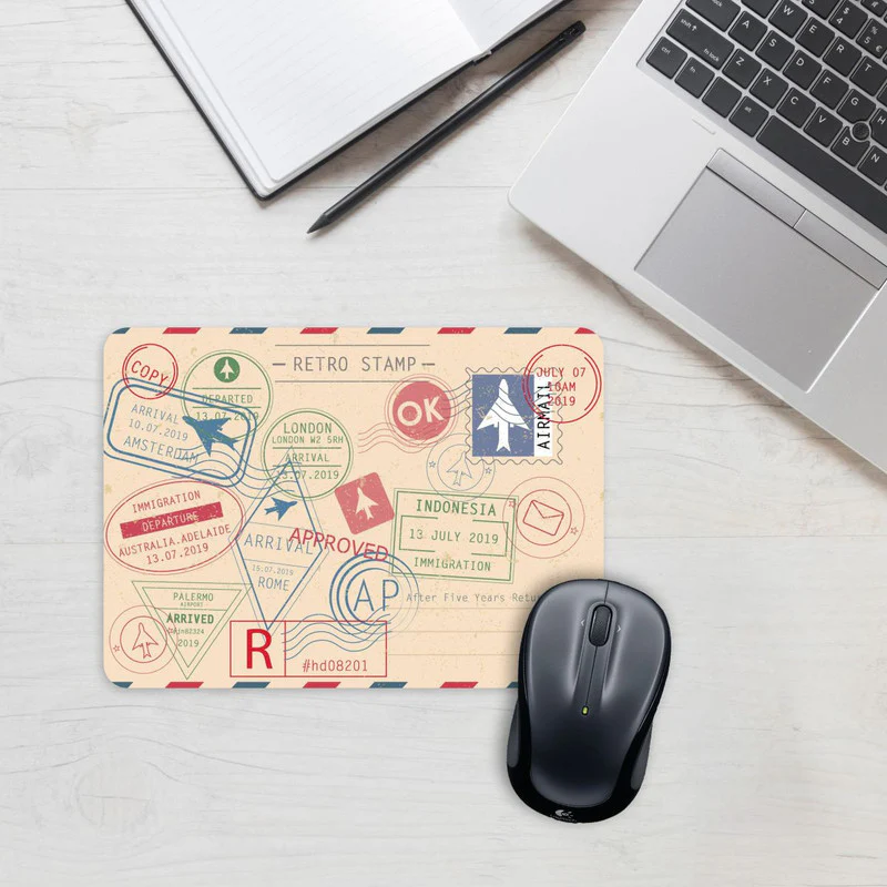 Retro Stamps Mouse Pad - Image 2