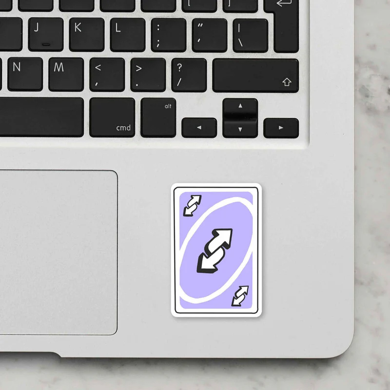 Reverse Laptop Sticker