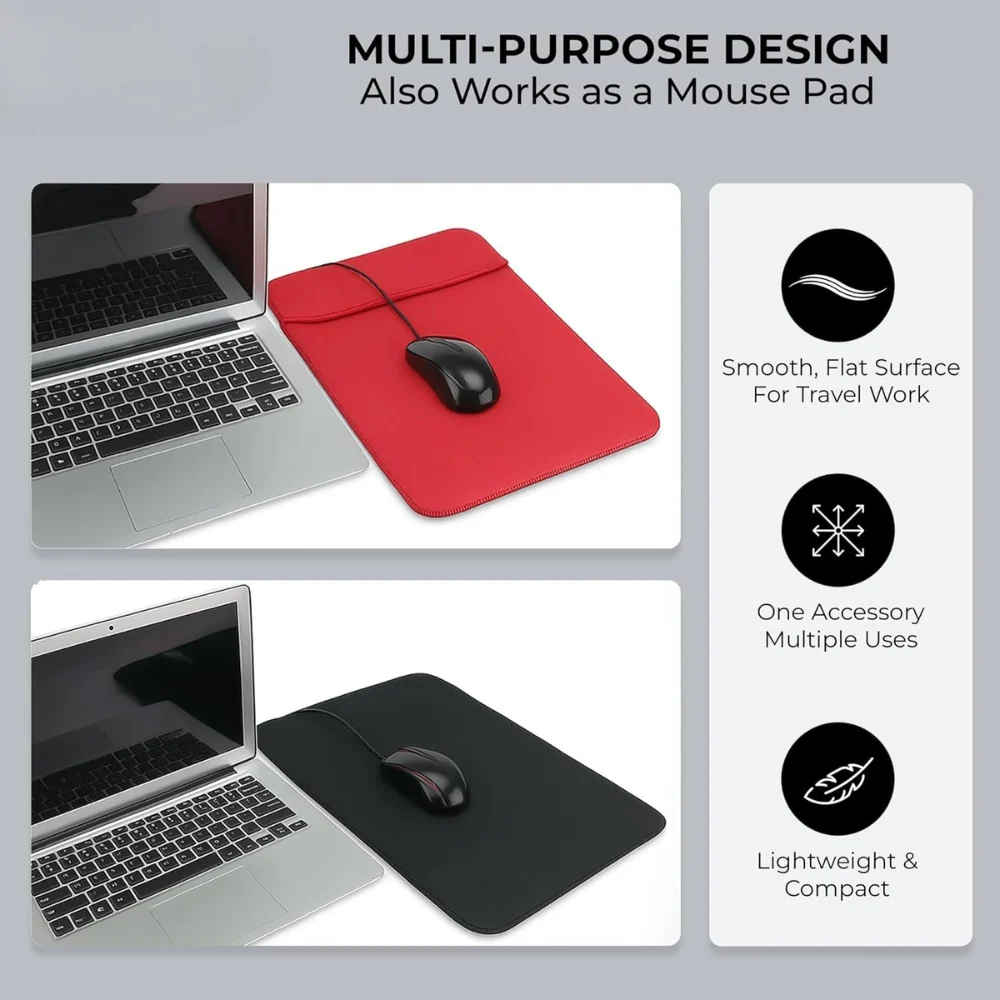 Reversible Neoprene Laptop Sleeve - Dual Color Laptop Cover, Zipperless, Waterproof, Slim Fit - Image 2