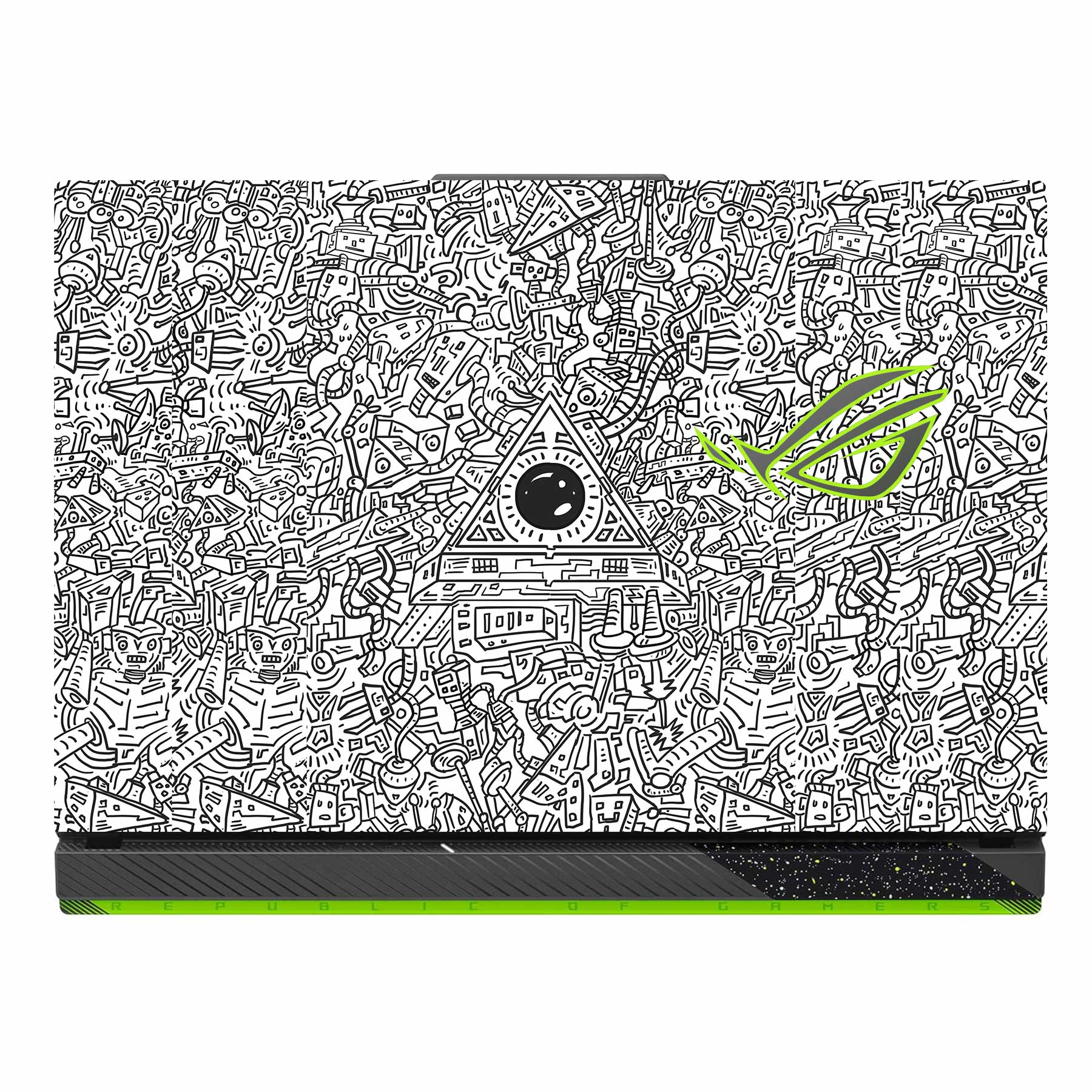 Robotic Doodle Laptop Asus ROG Strix G16 G614J Laptop Skin