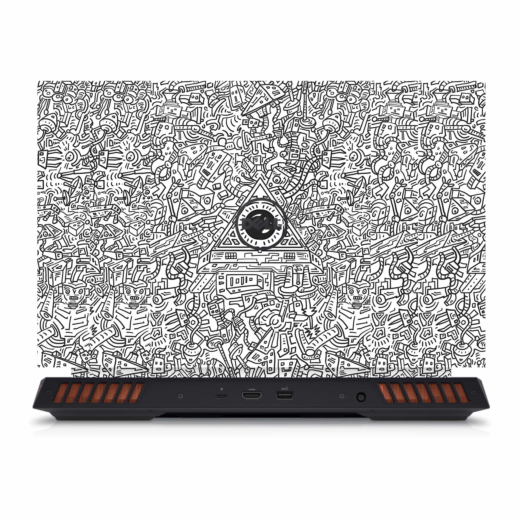 Robotic Doodle Laptop Dell G15 5530 Laptop Skin