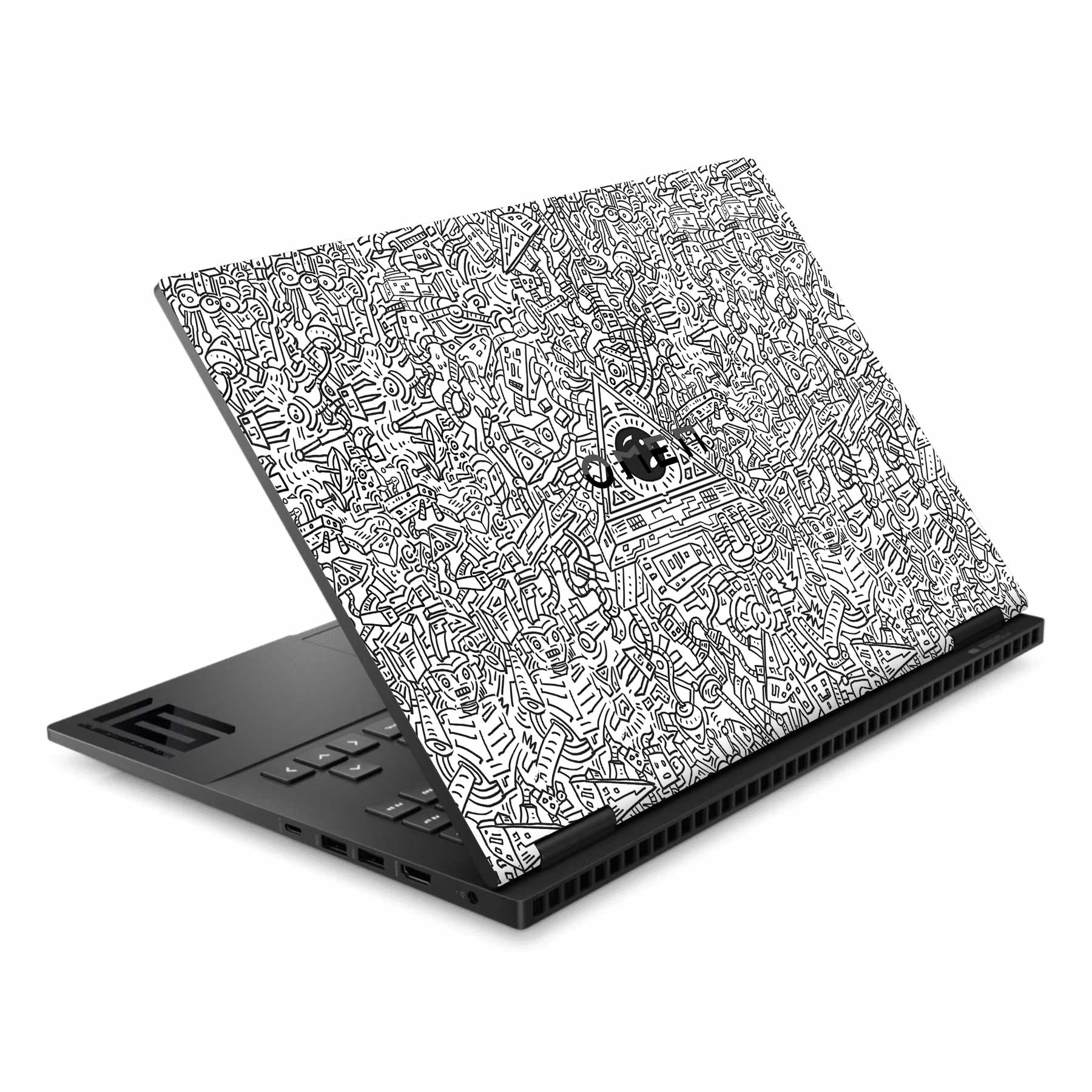 Robotic Doodle Laptop HP Omen 16 Laptop Skin