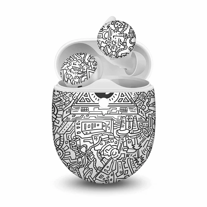 Robotic Doodle Skin For Pixel Buds A-Series