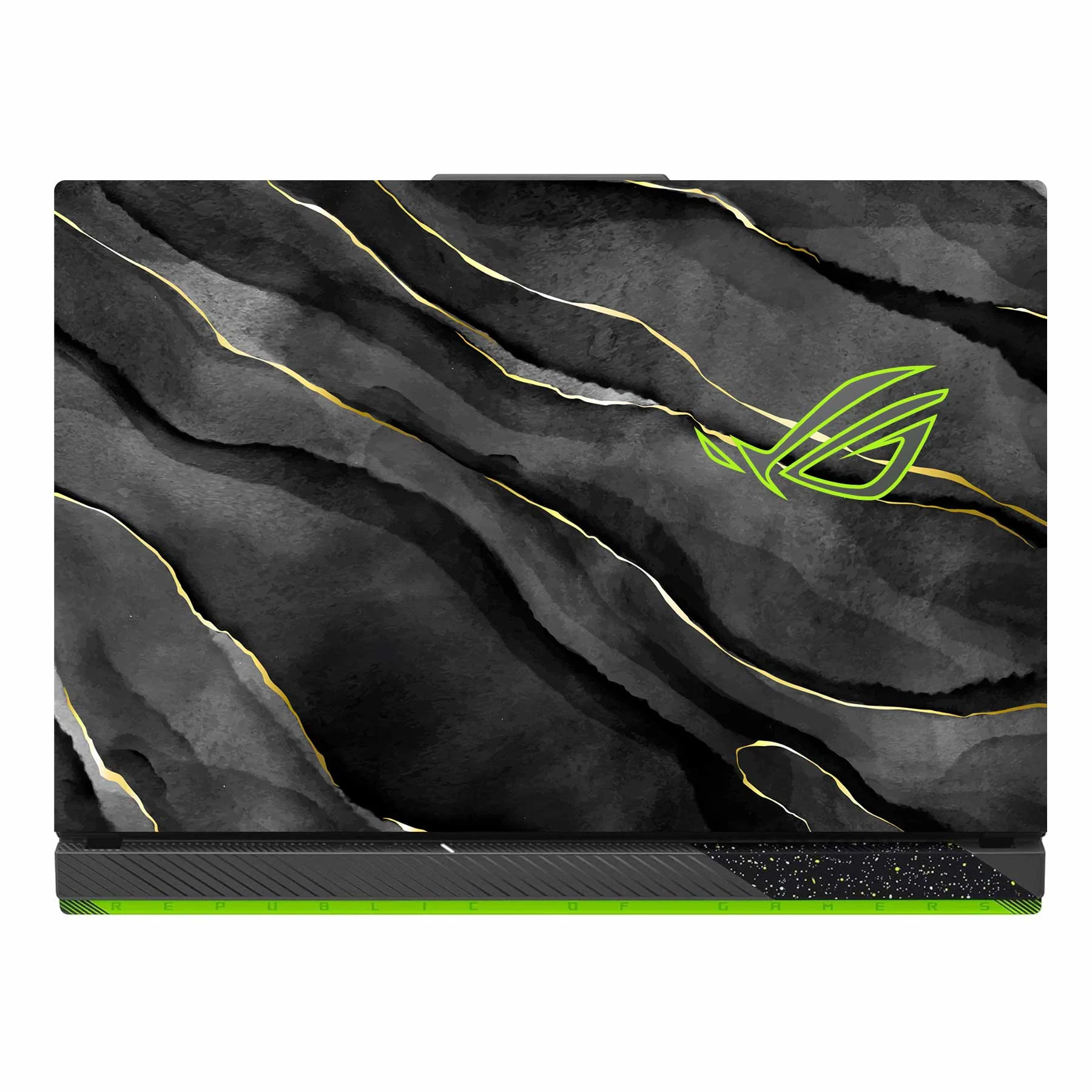 Royal Black Marble Asus ROG Strix G16 G614J Laptop Skin