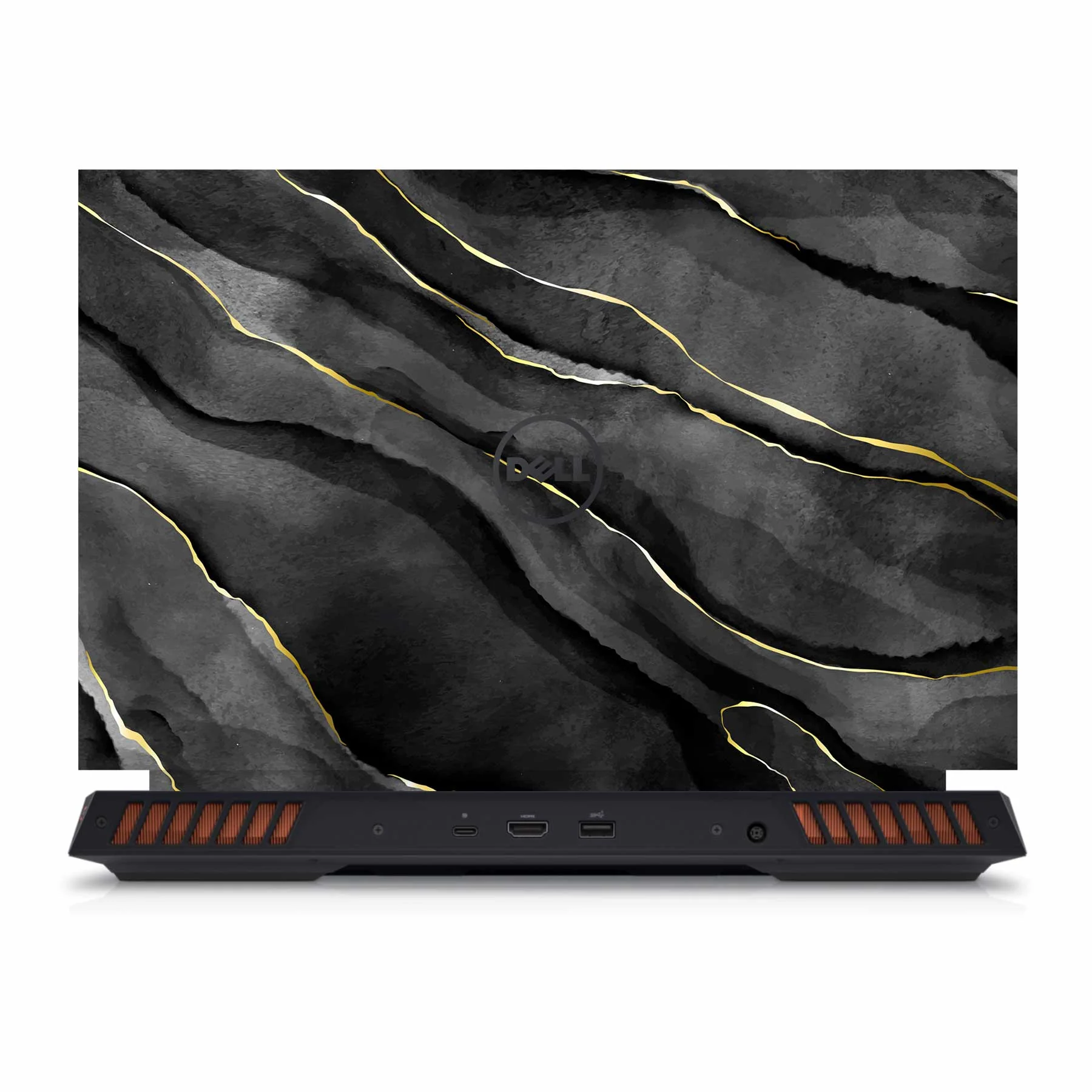Royal Black Marble Dell G15 5530 Laptop Skin