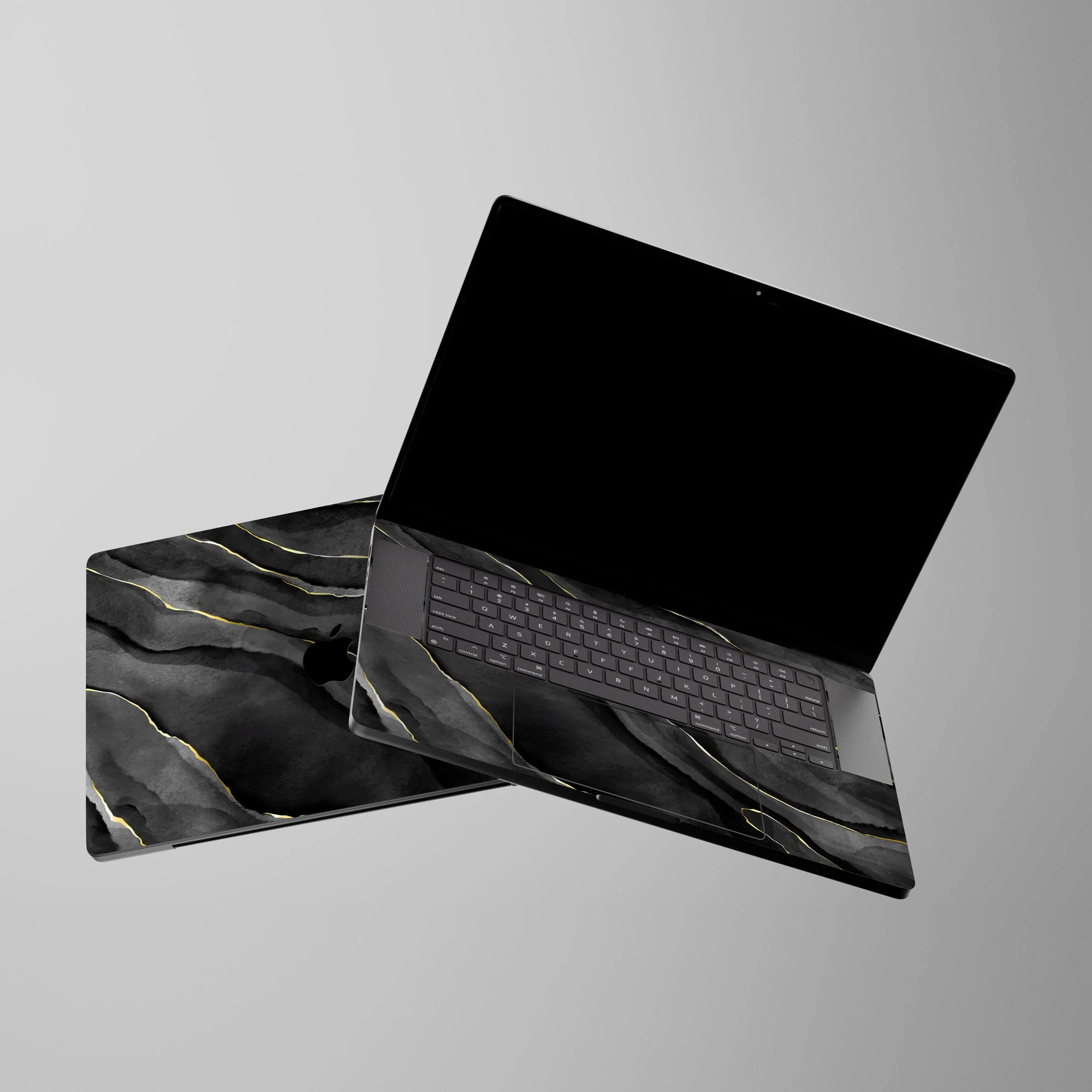 Royal Black Marble Laptop Skin