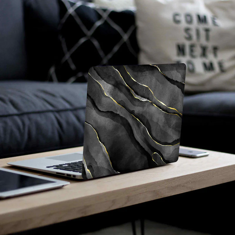Royal Black Marble Laptop Skin - Image 3
