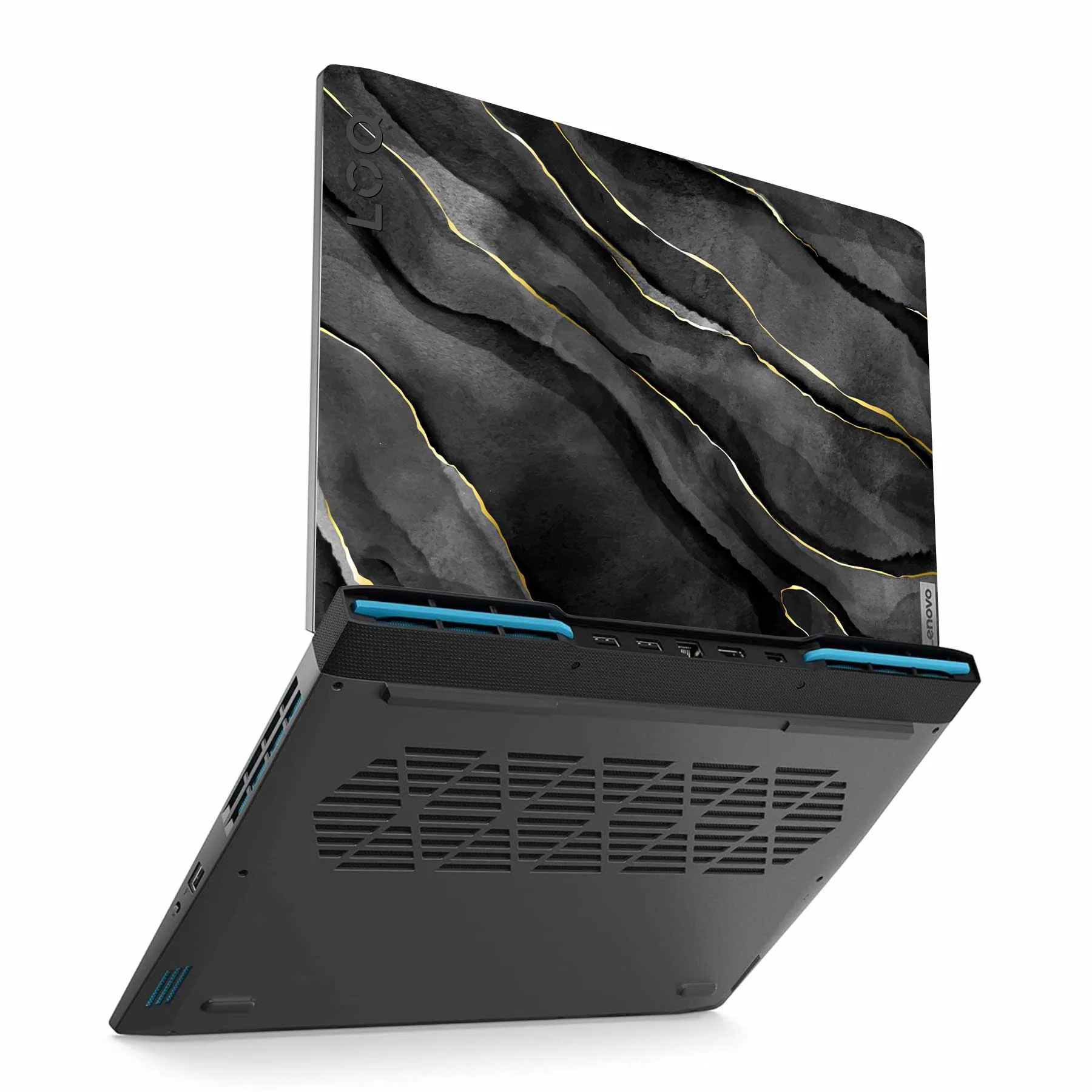 Royal Black Marble Lenovo LOQ 2023 Laptop Skin