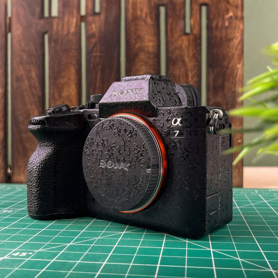 Royal Black Textured Camera Skins - Image 2