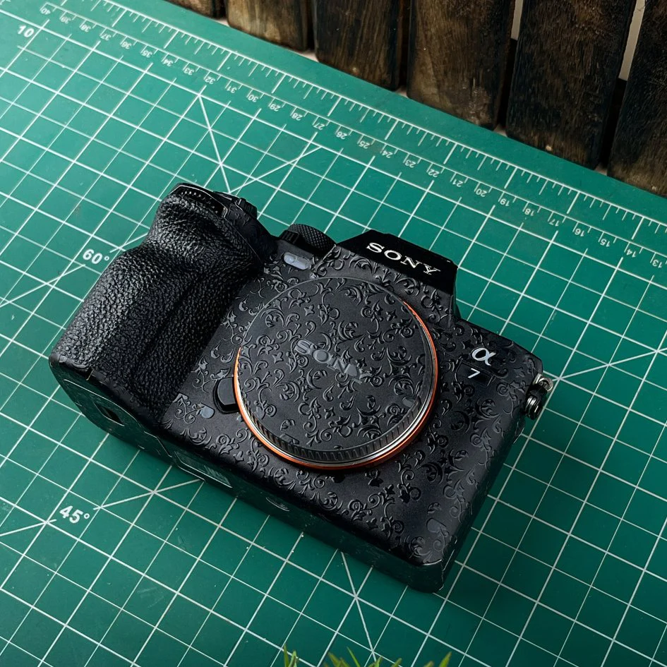 Royal Black Textured Camera Skins - Image 4