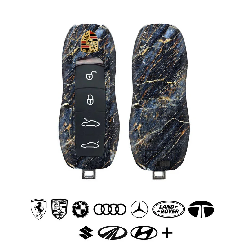Royal Blue Marble Car Key Skins - Image 2