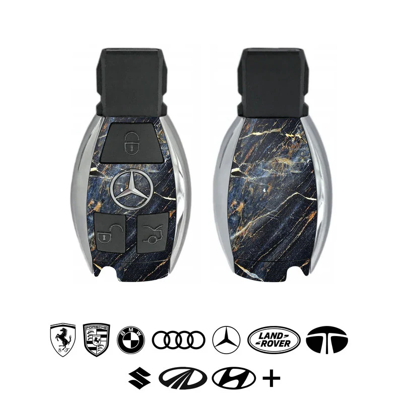 Royal Blue Marble Car Key Skins - Image 3