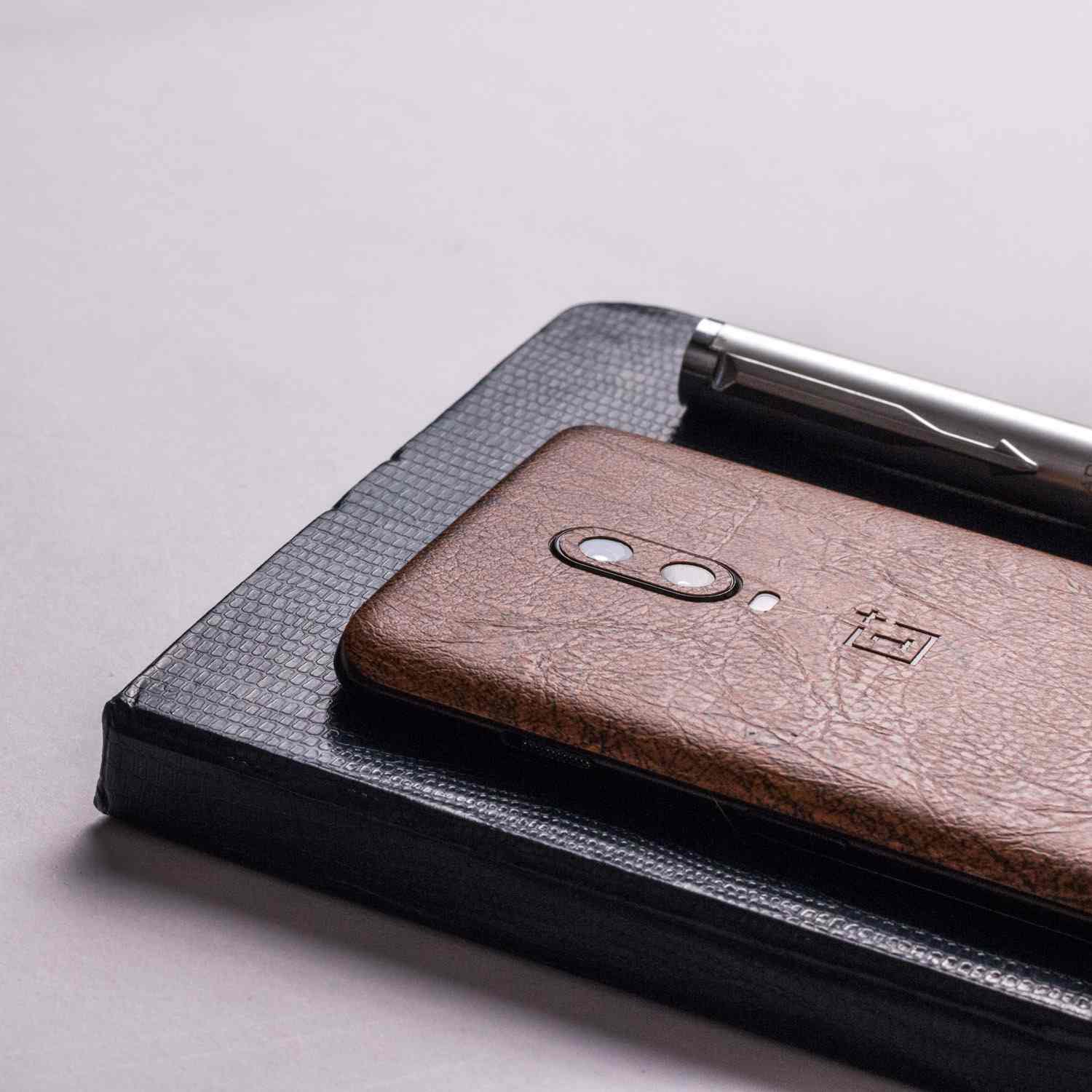 Rugged Leather Mobile Skin