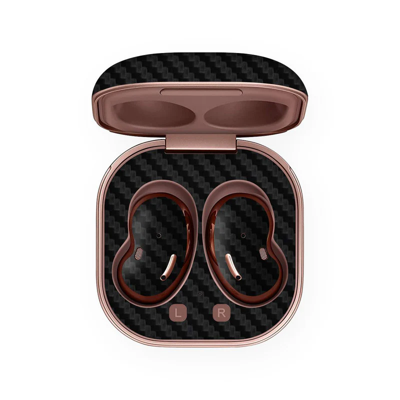 Black Carbon Skin For Samsung Buds Live