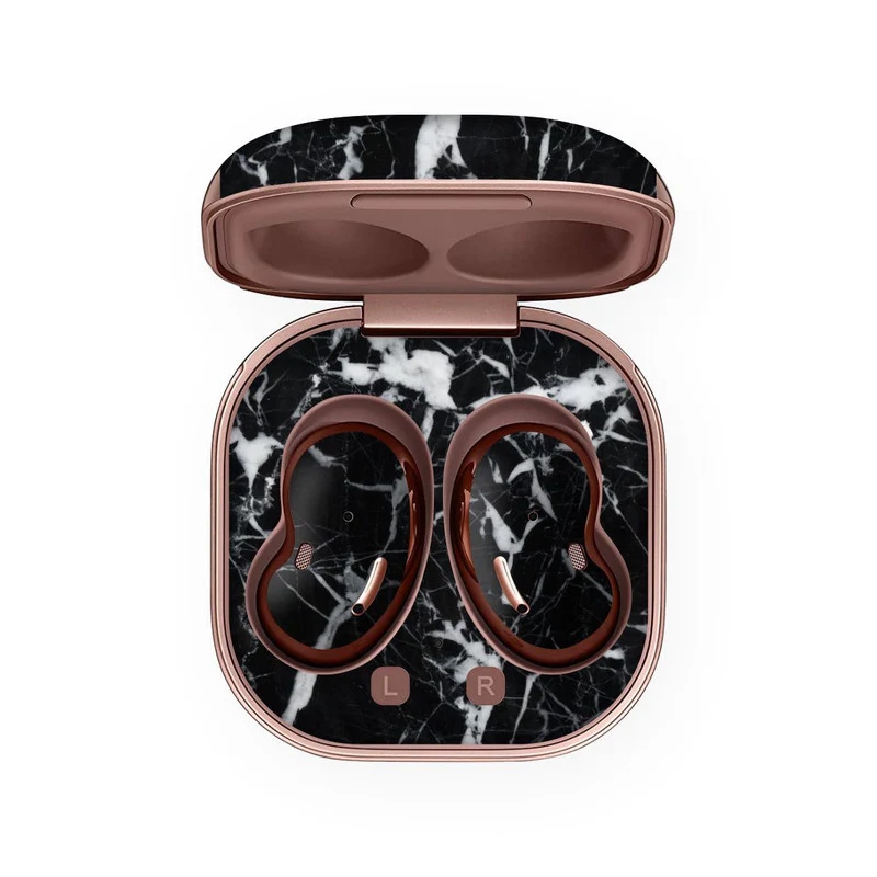 Black Marble Skin For Samsung Buds Live