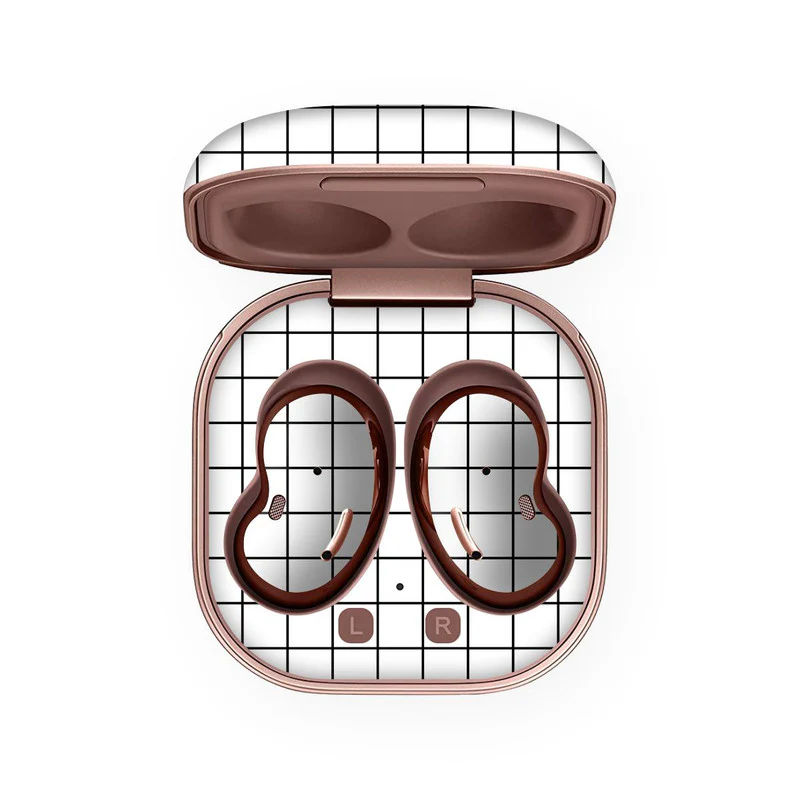 Squares White Skin For Samsung Buds Live