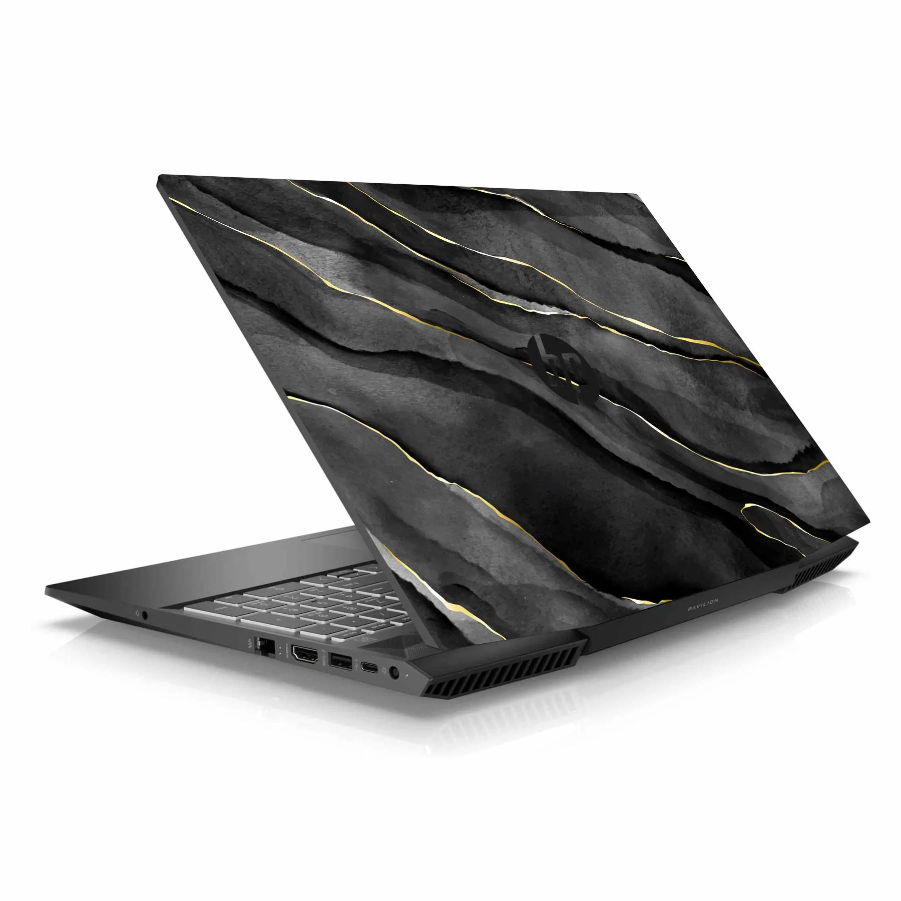 Royal Black Marble HP Pavilion Gaming 15 EC CX Series Laptop Skin