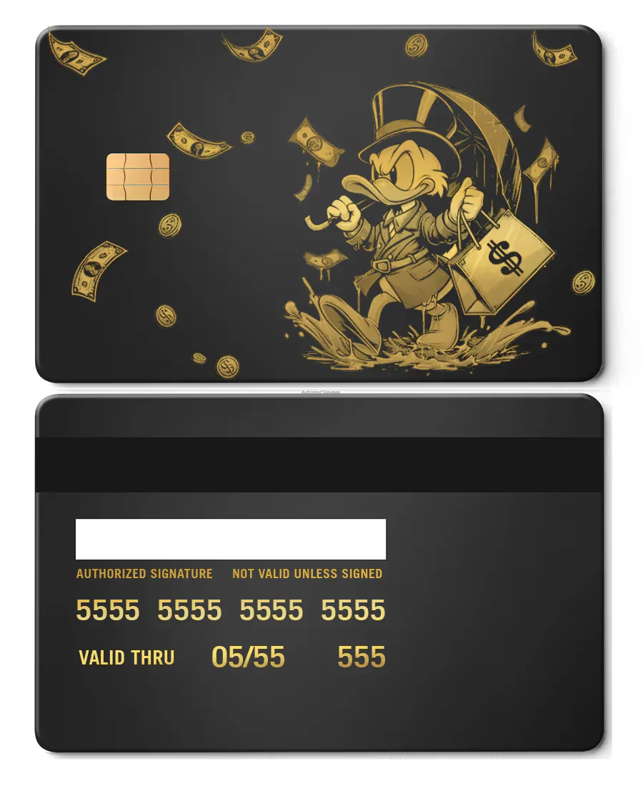 Scrooge Raining Cash Metal Card - Image 4
