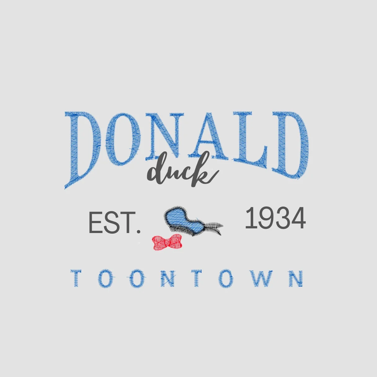 Donald Duck Embroidered White Oversize T-Shirt - Image 2