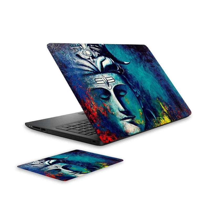 Shiva Laptop Skin and Mouse Pad Combo