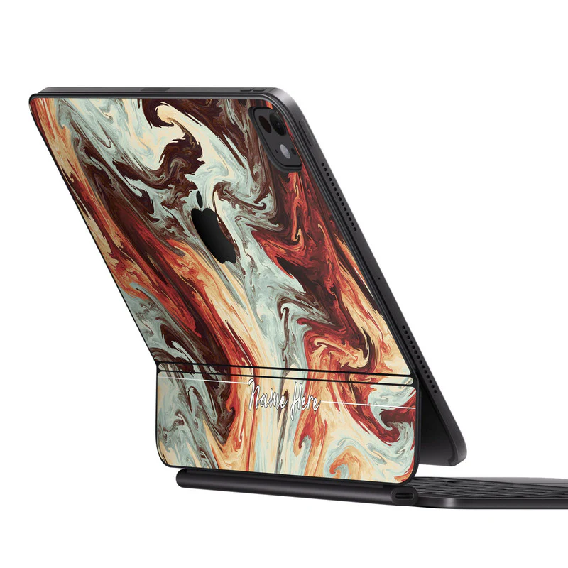 iPad Magic Keyboard Coral Waves Skin