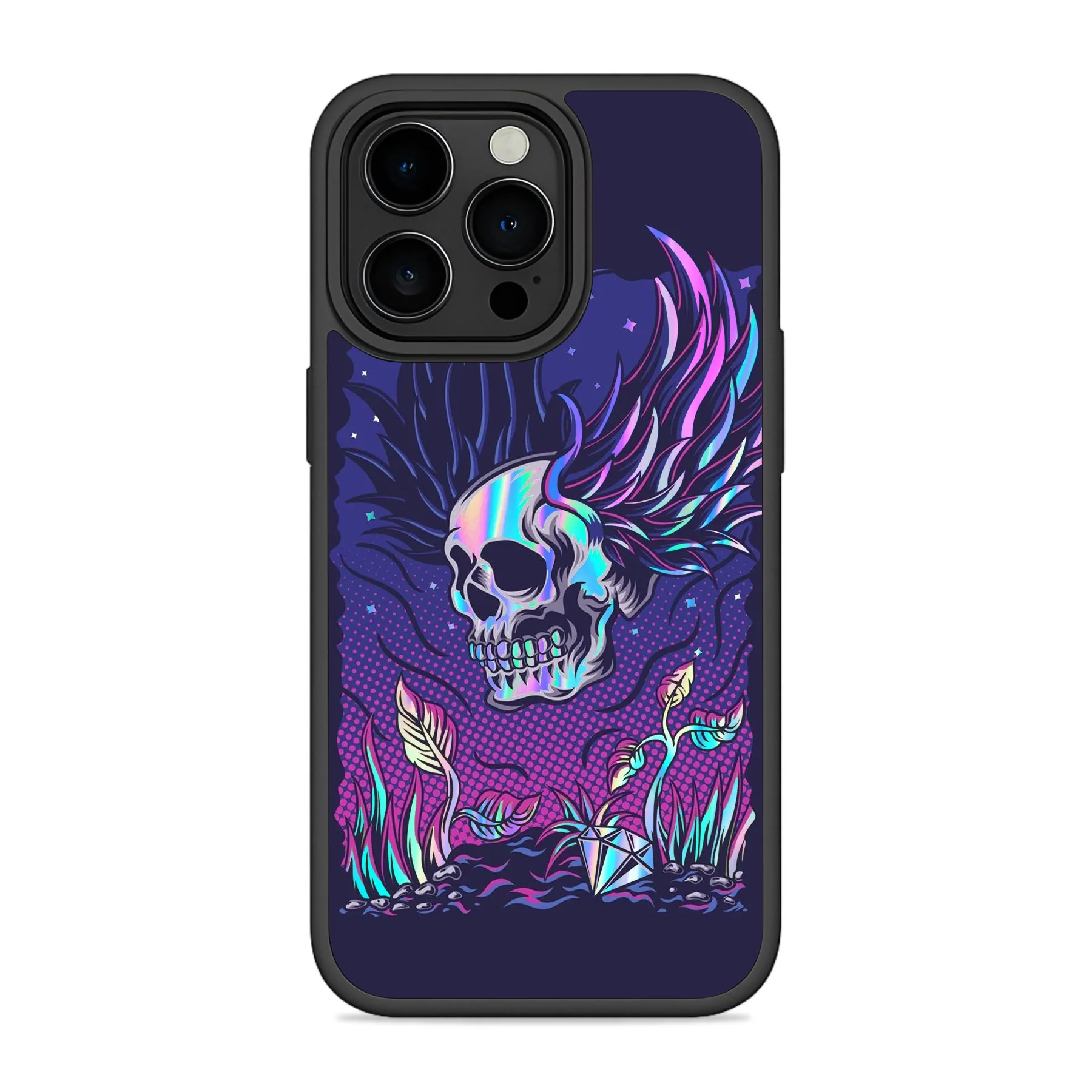 Skull Holographic Mobile Bumper Cover