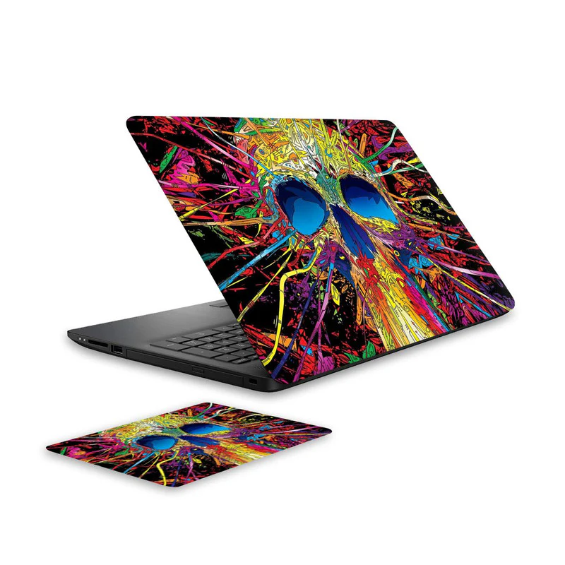 Skull Laptop Skin and Mouse Pad Combo