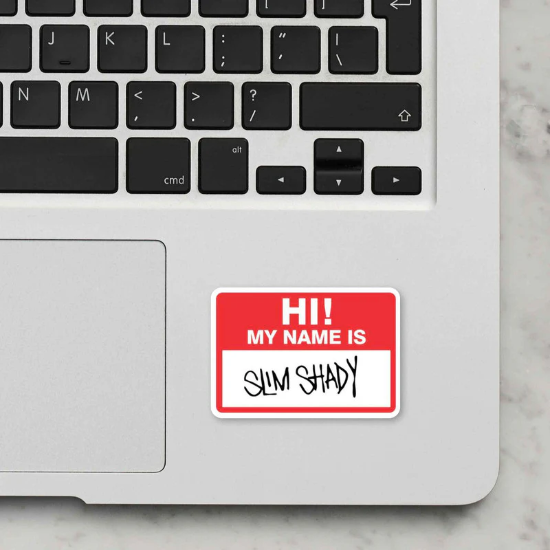 Slim Shady Laptop Sticker