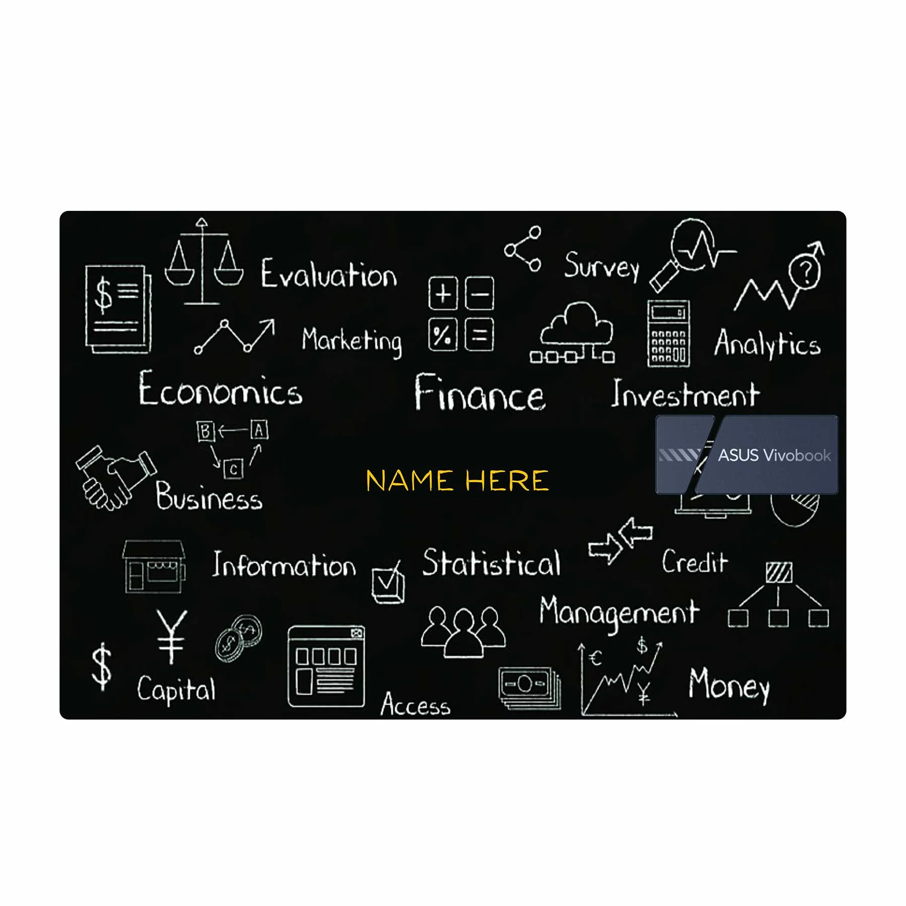 Asset Management Custom Name Asus Vivobook 15 X1504ZA X1502ZA Laptop Skin