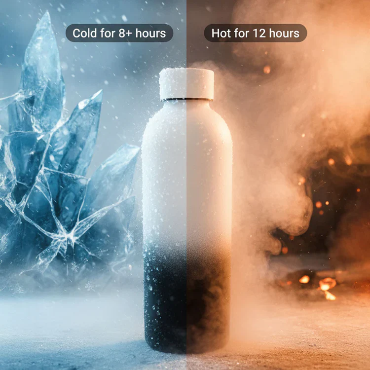 Soft Silicone Insulated Stainless Steel Vacuum Bottle - Image 5