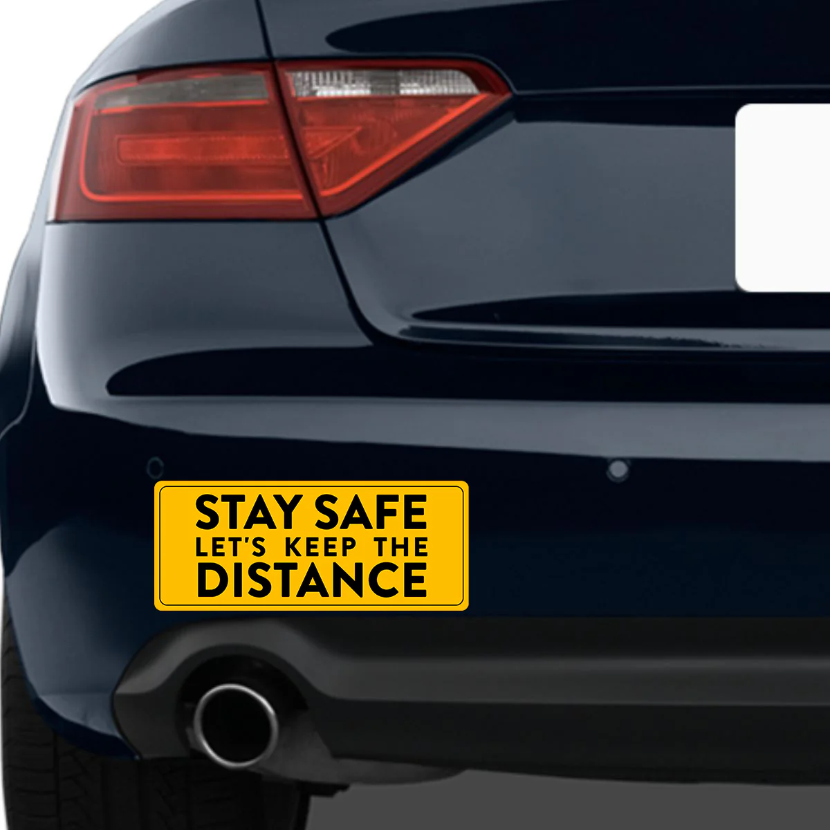 Stay Safe. Lets keep the distance Bumper Sticker - Image 2