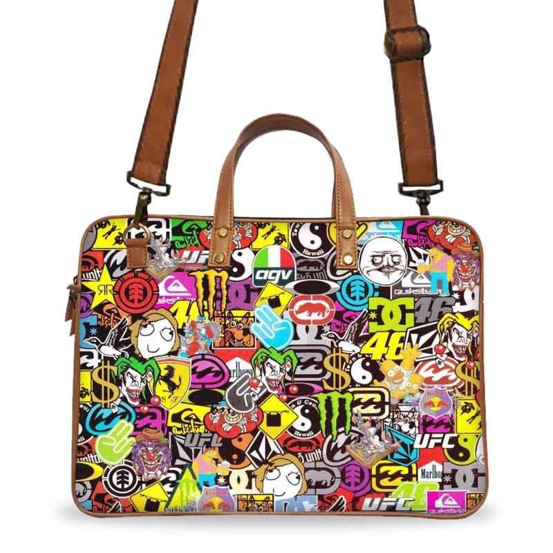 Sticker Bomb Deluxe Laptop Bag - Image 2