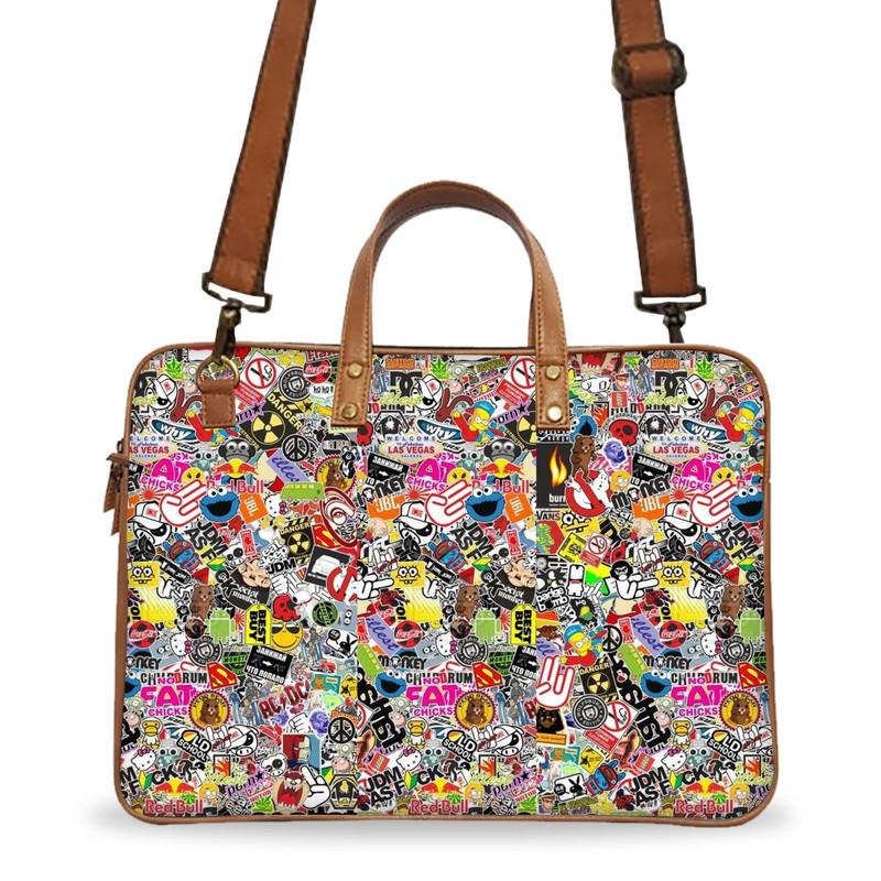 Sticker Bomb Deluxe Laptop Bag - Image 4